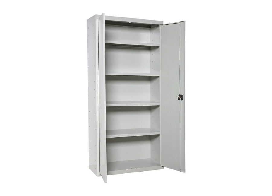 Regalux Armario multiusos metálico (L x An x Al: 40 x 80 x 180 cm, Gris)