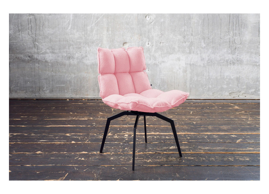 Kawola silla de comedor BARO silla giratoria tela rosa