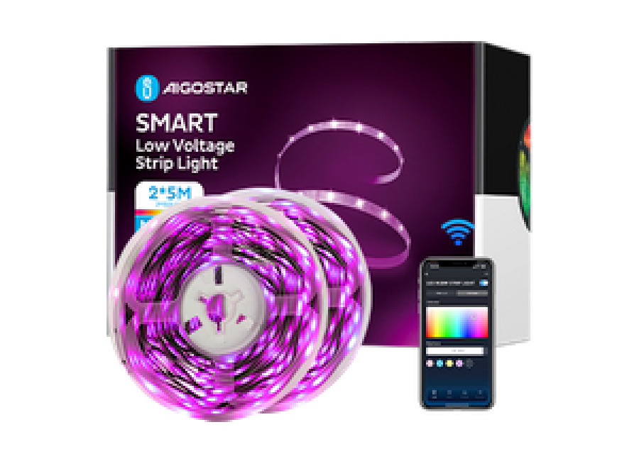 Tira de luz inteligente WiFi de bajo voltaje WB 36 W 2 x 5 m，cuenta con 2 años de garantía