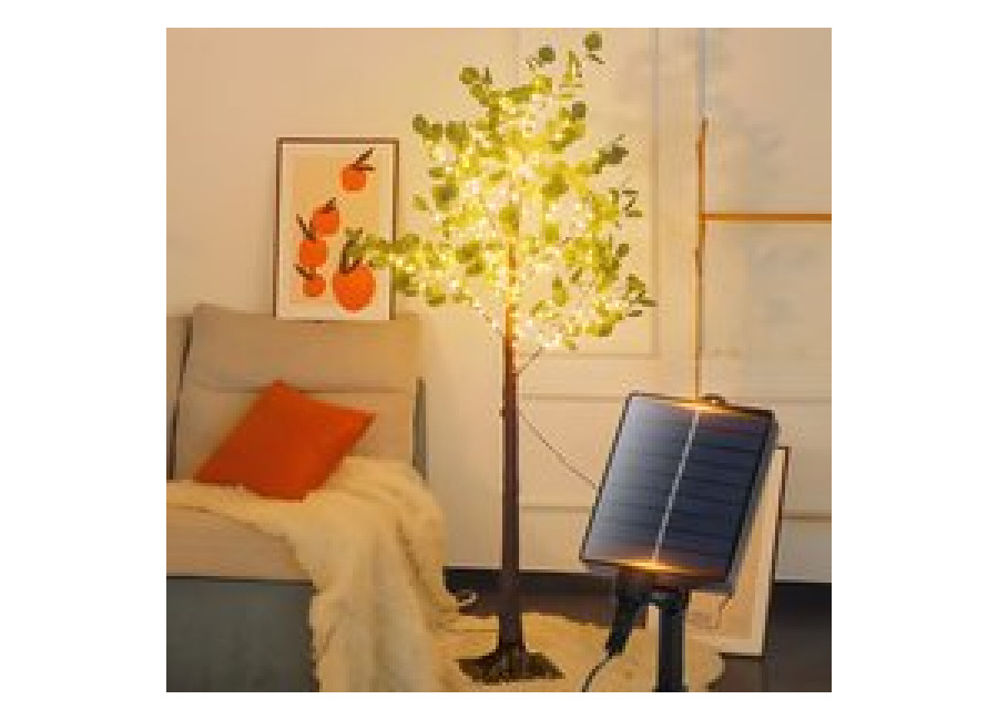 🌿 Árbol de Eucalipto Artificial con Luces LED Solares de Aigostar