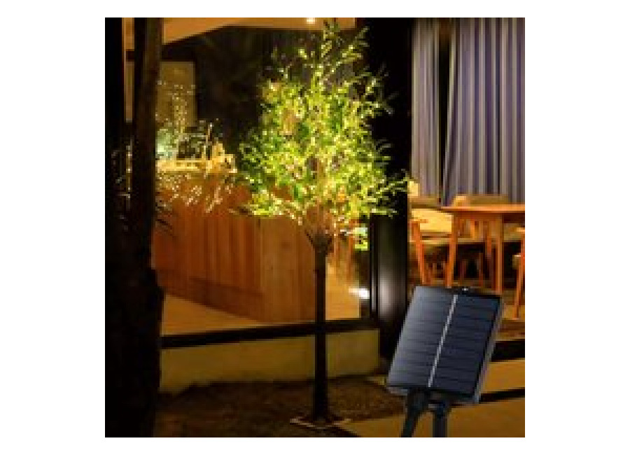 Aigostar Árbol de Olivo Artificial con Luces LED Solares 120 cm, 150 LED, 8 Modos, IP65 Impermeable, Idea