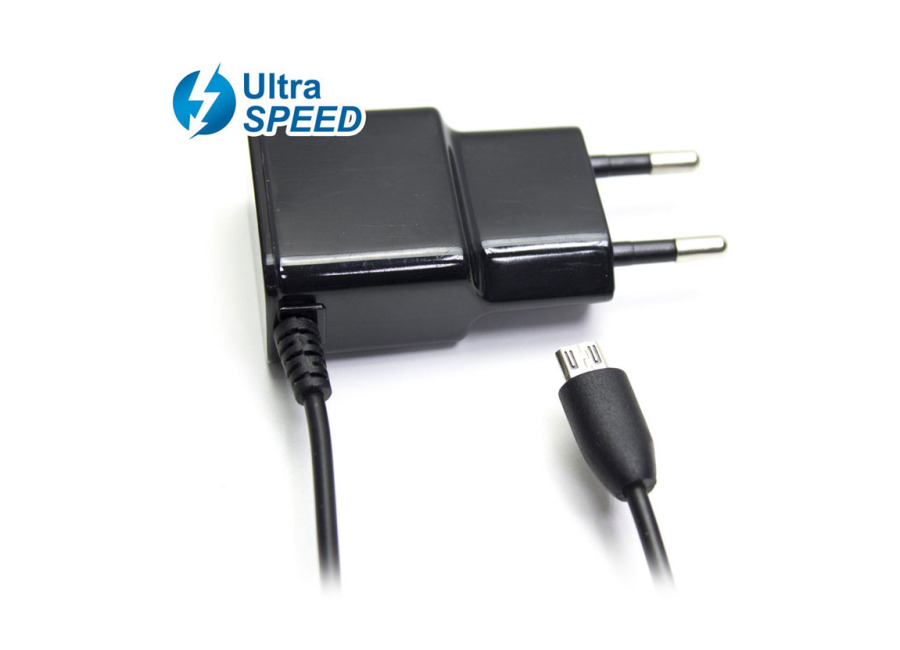Cargador MicroUsb UltraSpeed 2.1A Negro (2)