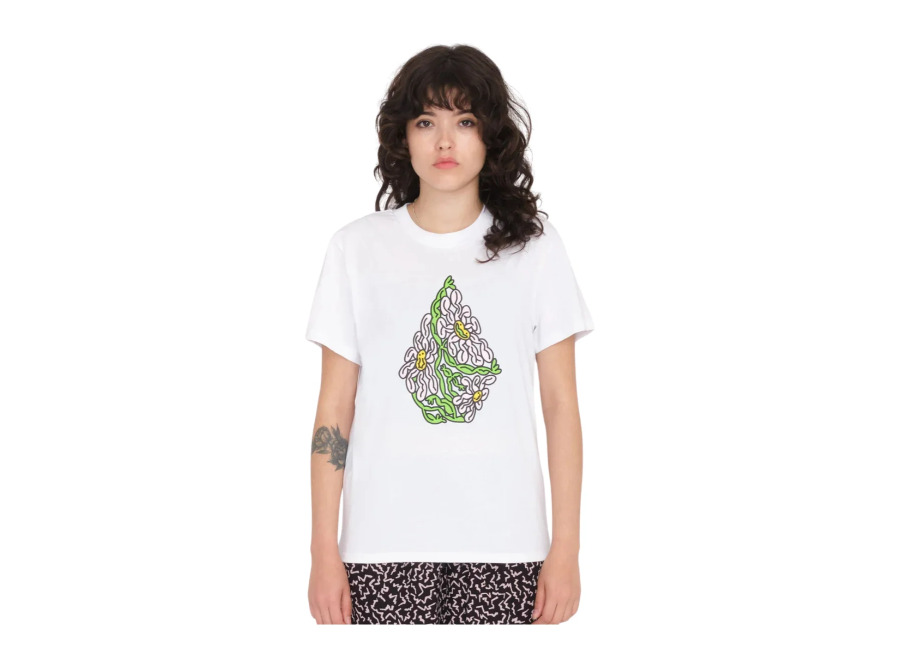 👕 Camiseta Volcom Radical Daze para chica en blanco