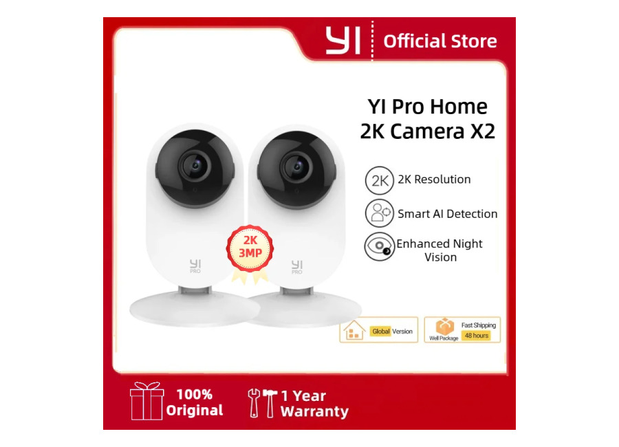 YI-cámara de vigilancia 2K 3MP con wifi, sistema de protección de seguridad IP con visión nocturna…