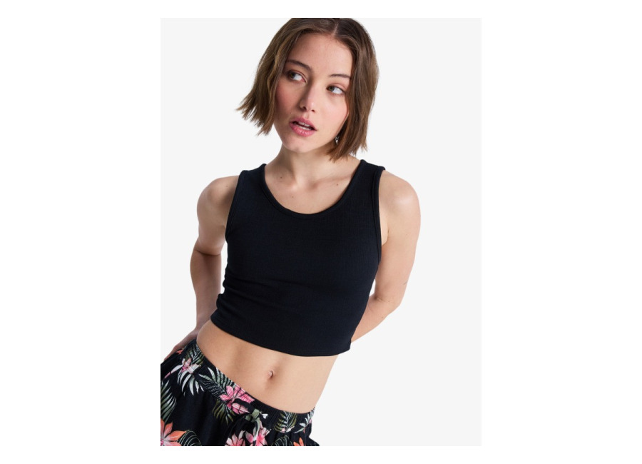Roxy Good Keepsake – Top Crop Sin Mangas Negro Mujer