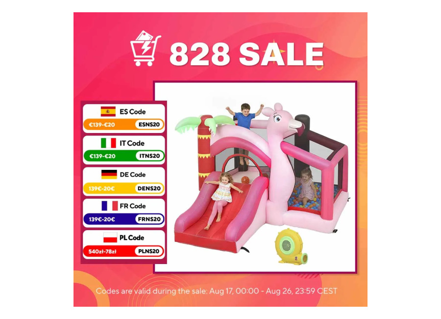 AIYAPLAY Castillo Hinchable para Niños con Soplador Tobogán Cama Elástica Piscina de Pelotas Canasta de Baloncesto…
