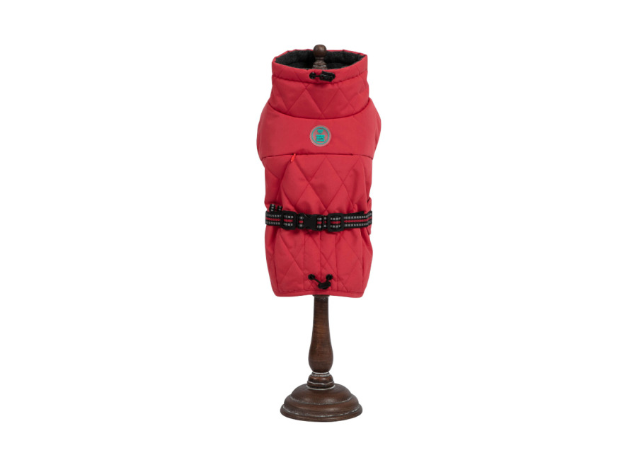 Freedog Oymyakon Rojo Abrigo Impermeable con Arnés para perro