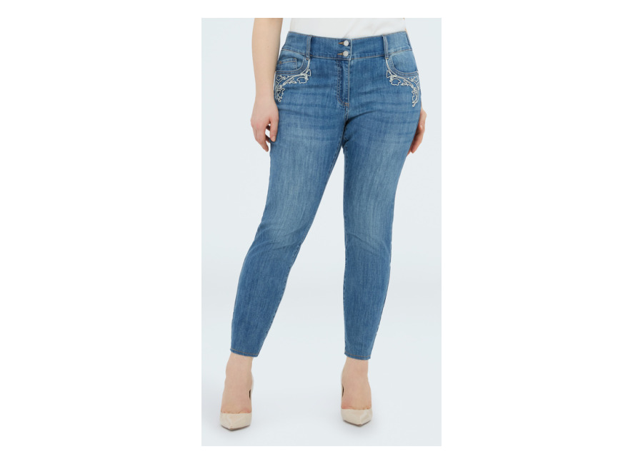 Fiorella Rubino Jeans Skinny con bordado macramé