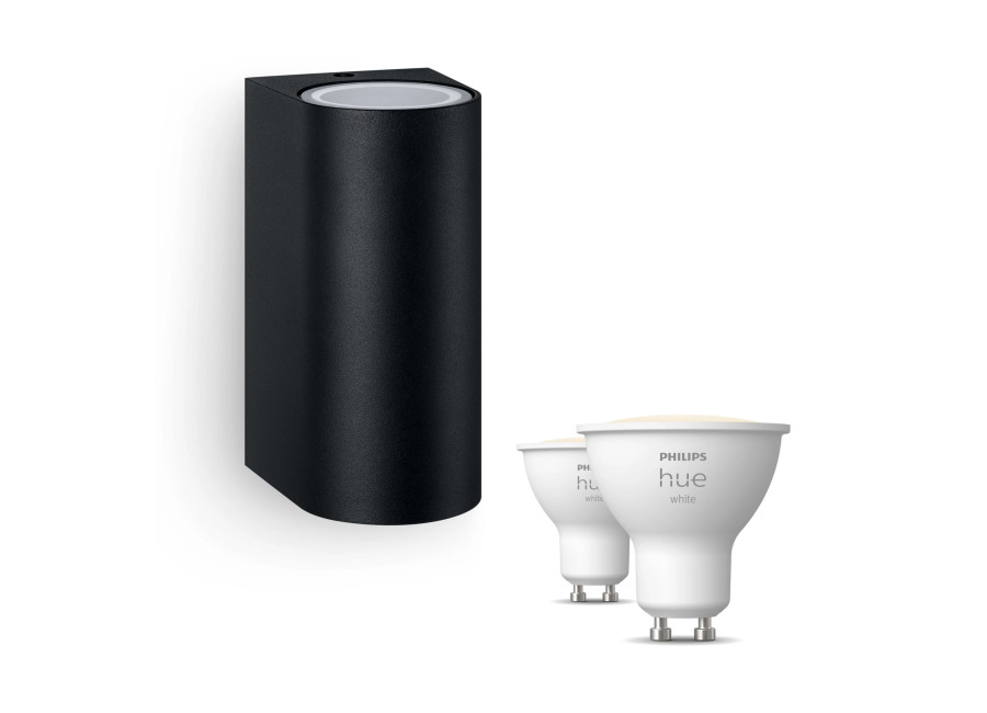Philips Hue Philips Pack: Aplique Philips Nightingale (negro) + Bombilla Hue Gu10 Luz Blanca Cálida