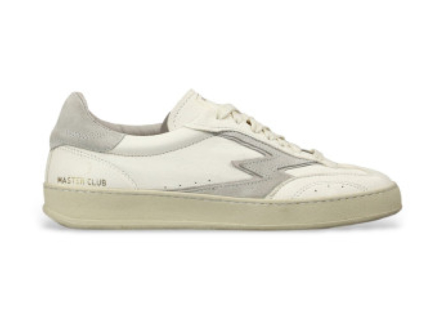 Moa Concept para mujer. MG583CO Zapatillas de Piel Club blanco (37), Plano, Cordones, Casua