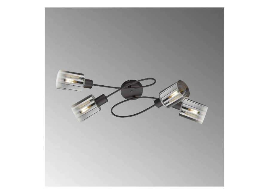 Fischer & HONSEL Plafón Iska con Armen, 4 luce