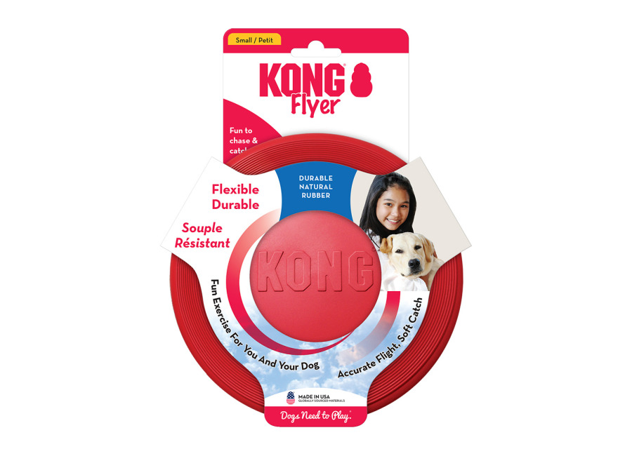 Kong Classic Flyer frisbee para perros – Pack de 2 uds. – S: aprox. 18 cm de diámetro