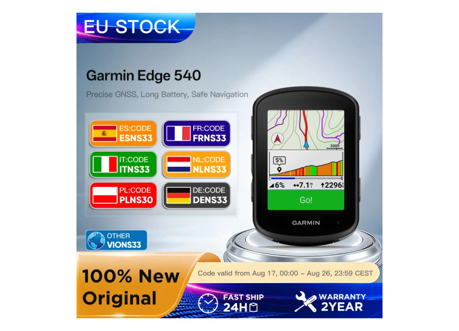Computadora para Ciclismo Garmin Edge 540 Estándar, GNSS Multibanda, 42 Horas de Duración de Batería, ClimbPro,…