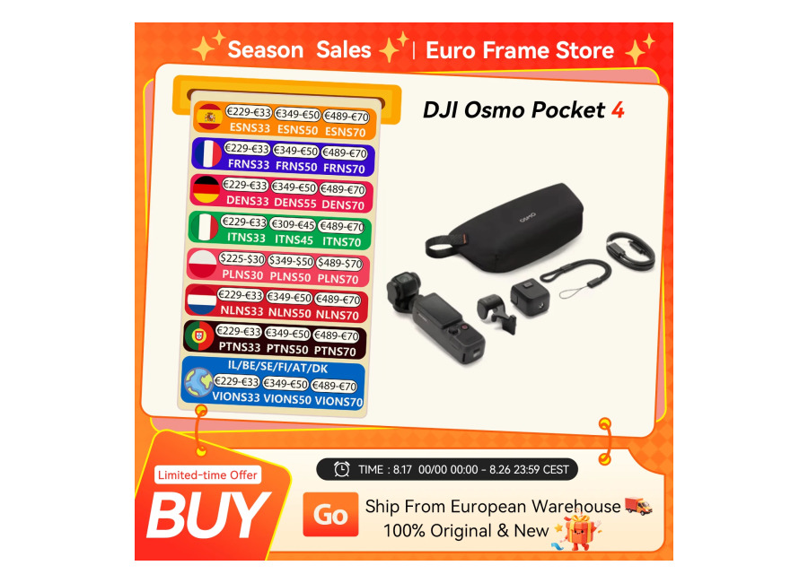 Nuevo DJI Osmo Pocket 4 2026, Cámara Gimbal de Bolsillo con CMOS de 1″, Rango Dinámico…