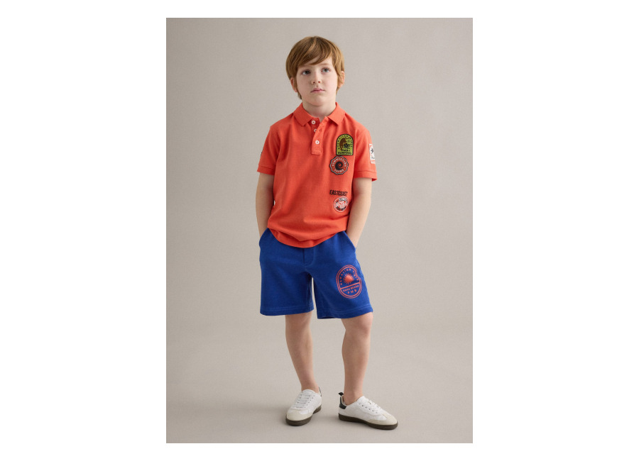 Piombo KIDS Short Cargo Azul De Algodón 100% Para Niño – Fit Baggy, Niño, Blu Bluette, Talla: 12