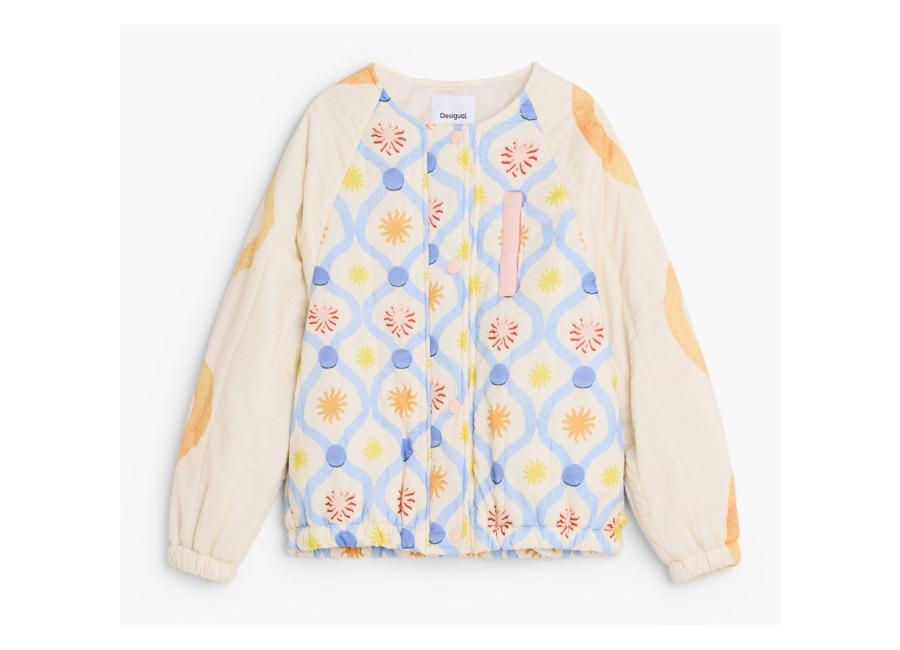 Desigual Chaqueta acolchada soles, NiñOs, Algodon, Blanco, 3/4