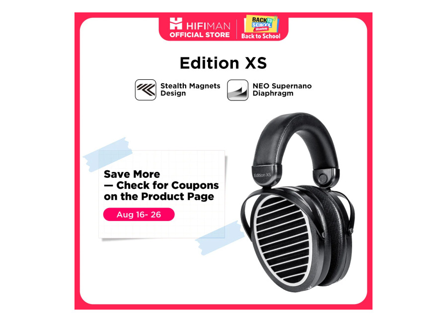 Auriculares HIFIMAN Edition XS de Tamaño Completo, Abiertos, Magnéticos Planos, de Alta Fidelidad, con Diseño de…