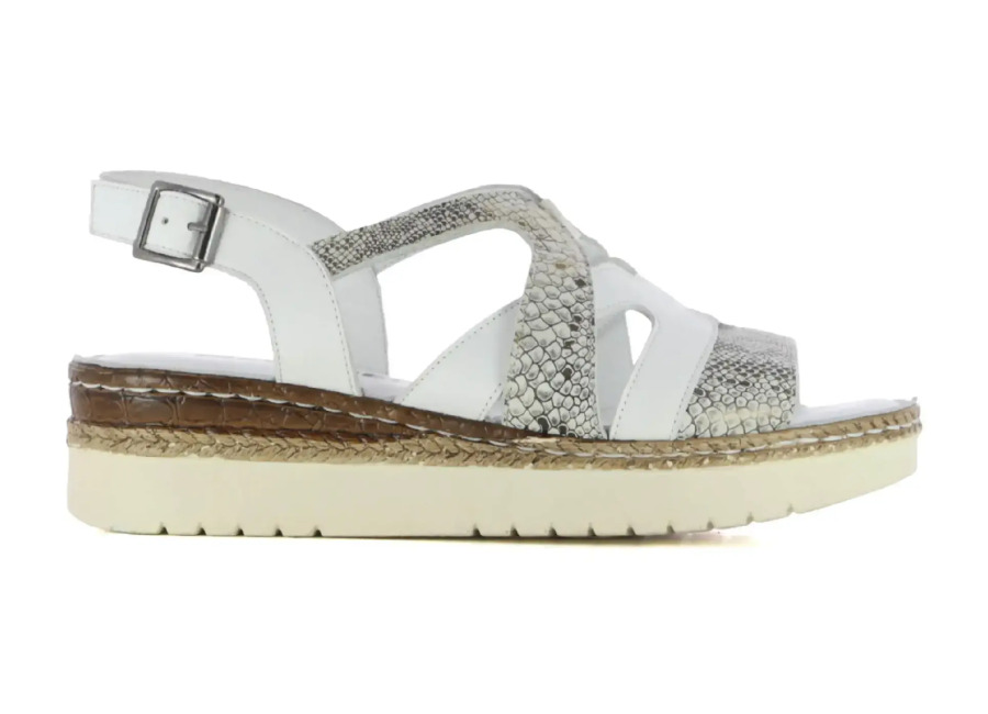 Casas Comfort Sandalias de cuña de piel mujer NARA Casas Comfort