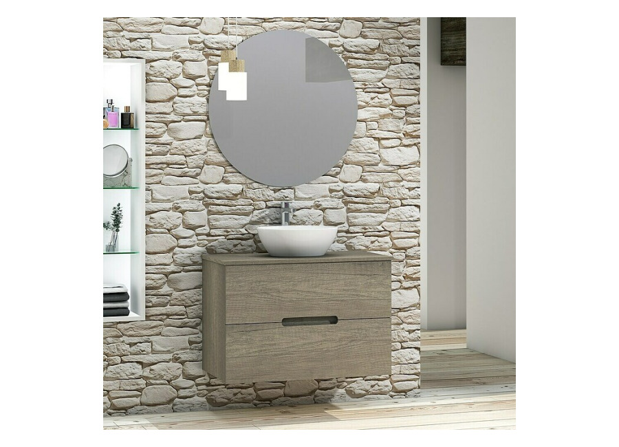 Artysan Conjunto de mueble de baño Loop Top (Ancho: 80 cm, 4 pzs., Nebraska, Mate)