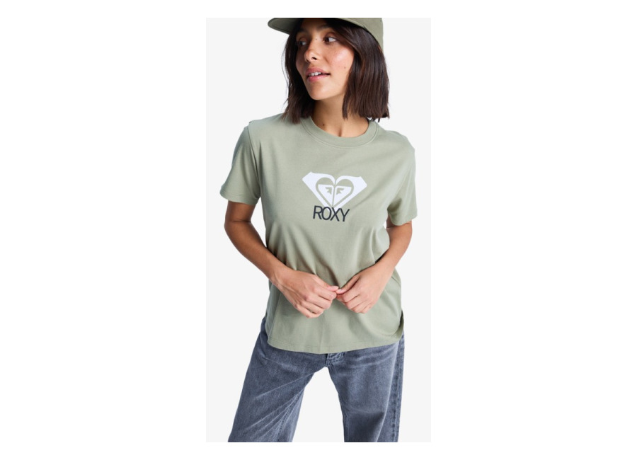 Roxy Ocean Road Art – Camiseta de manga corta Verde mujer