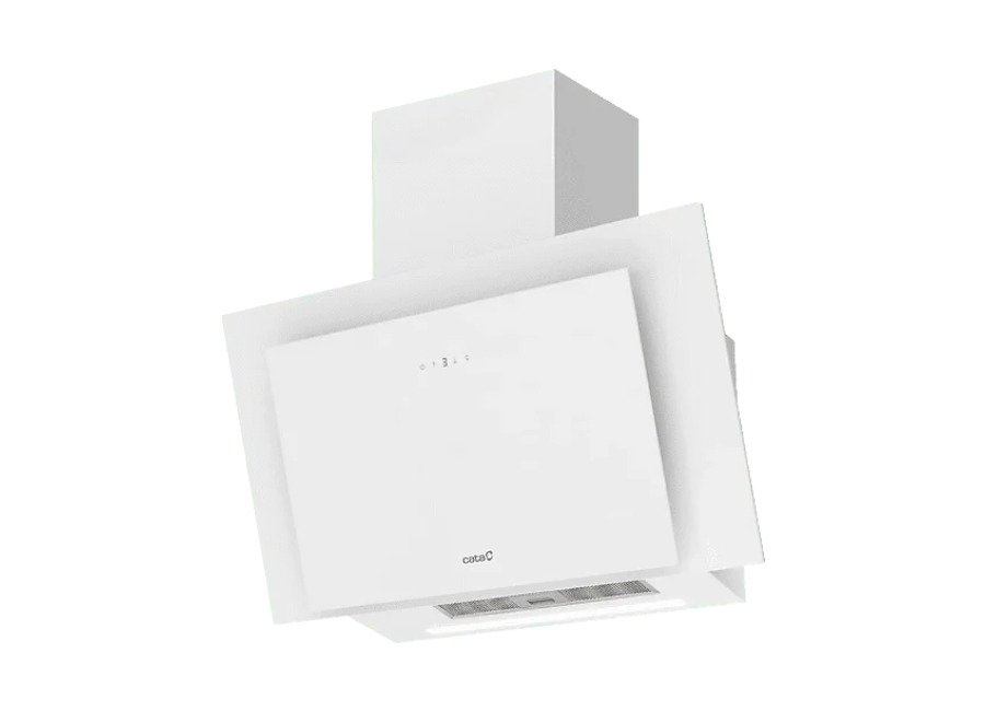 Cata Campana decorativa – Cata Thalassa PRO 800 GWH, 842 m³/h, Ancho 80 cm, 5 Niveles de Extracción + Turbo, Control Táctil con display digital, Blanc