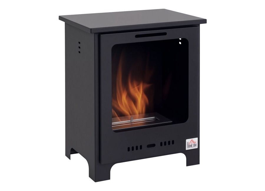 Chimenea de bioetanol HOMCOM con soporte para quemador de 0,9 L, 3 horas de duración de…