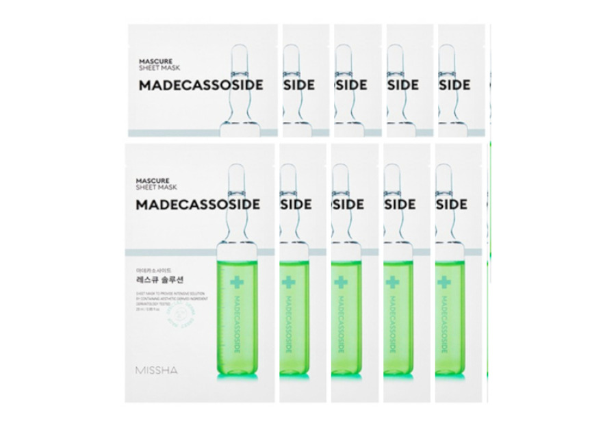 Missha [OFERTA]MISSHA – Mascure Solution Sheet Mask – Madecassoside (10pcs) Set