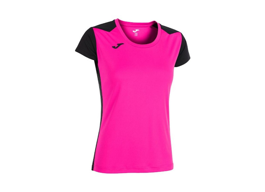 Joma Camiseta de Running Joma Record II Manga Corta Mujer Rosa Flúor Negro