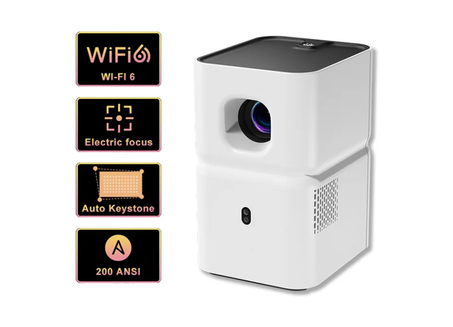 PANDA PF03 Proyector Nativo 720P Bluetooth WiFi6 Proyector de películas Real 200 ANSI Auto Keystone Enfoque…