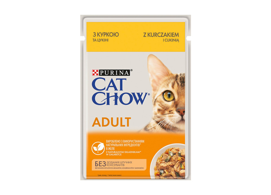 Cat Chow 26 x 85 g comida húmeda para gatos – Adult con pollo