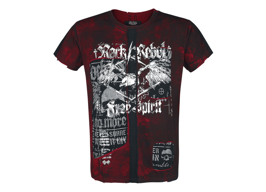 Rock Rebel by EMP Camiseta de Rock Rebel by EMP – Rebel Soul – S XXL – para Hombre – Burdeo