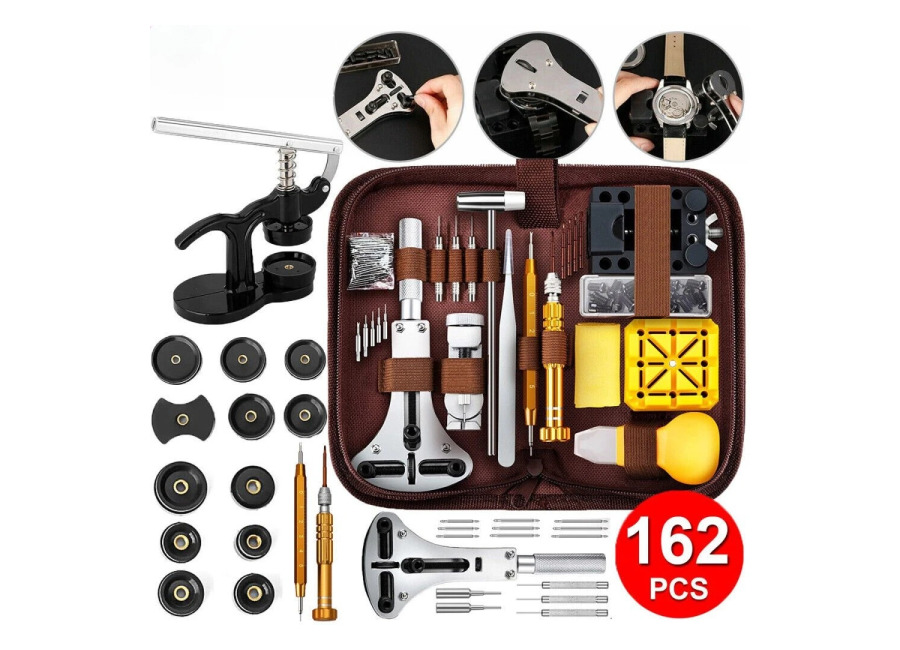 Juego de Herramientas para Reparación de Relojes, Kit Profesional para Reparación de Relojes, Ideal para Reparar…