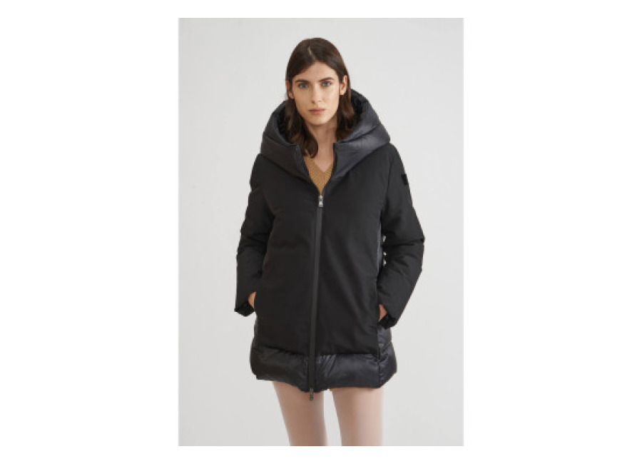 Canadian Classics para mujer. CN.G224378W Abrigo Lytton negro (S), Casual, Poliéster