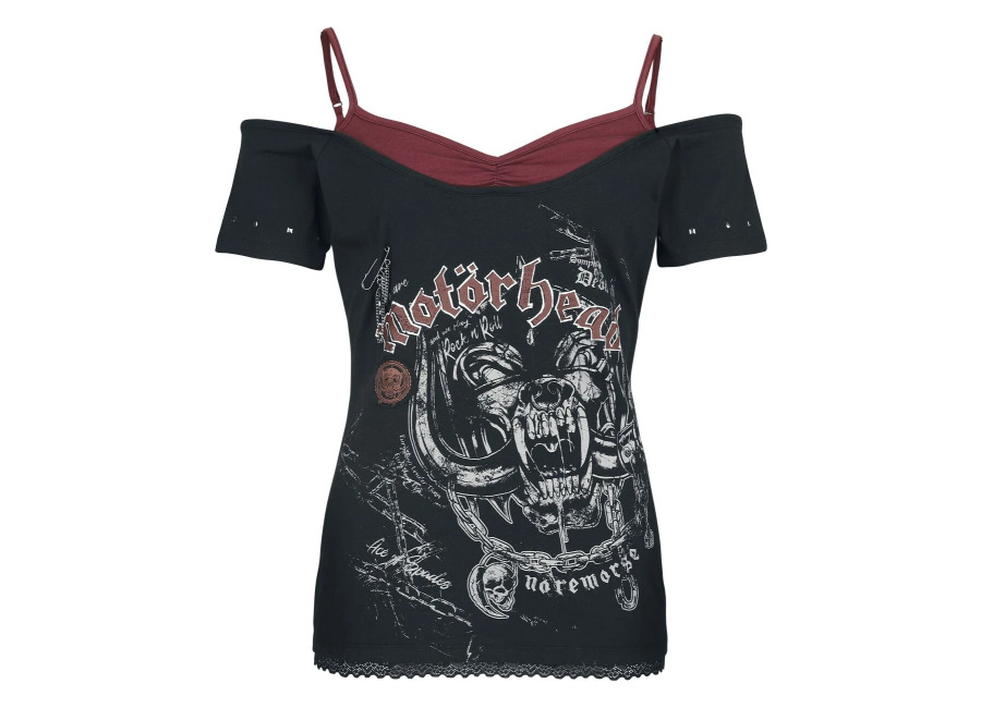 Motörhead Camiseta de Motörhead – EMP Signature Collection – M XXL – para Mujer – negro/rojo oscuro
