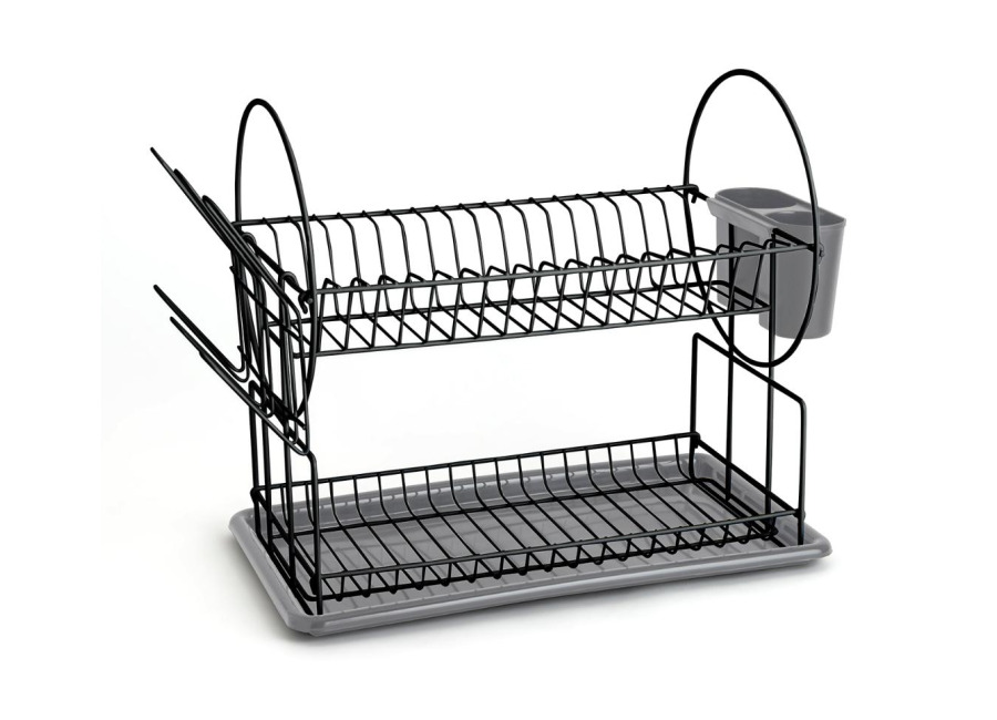 Quid Escurridor 2 alturas 52x23x36cm acero gris Armony Quid