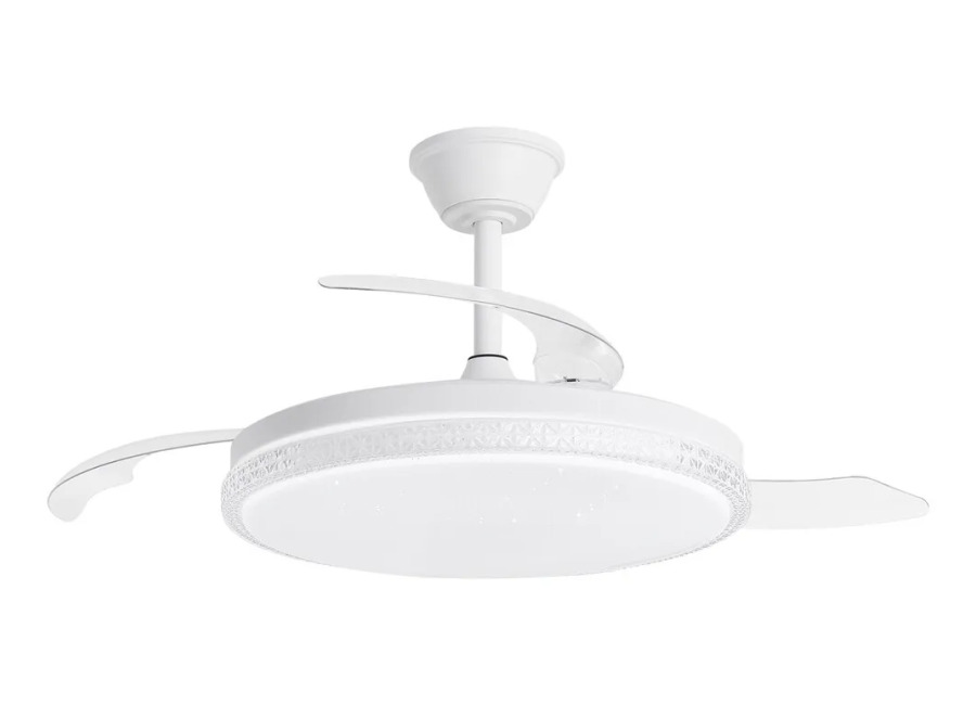 Ventilador de techo STARFULL efecto estrellas, motor DC 6 velocidades Tecnología Led 46W sistema CCT 5520…