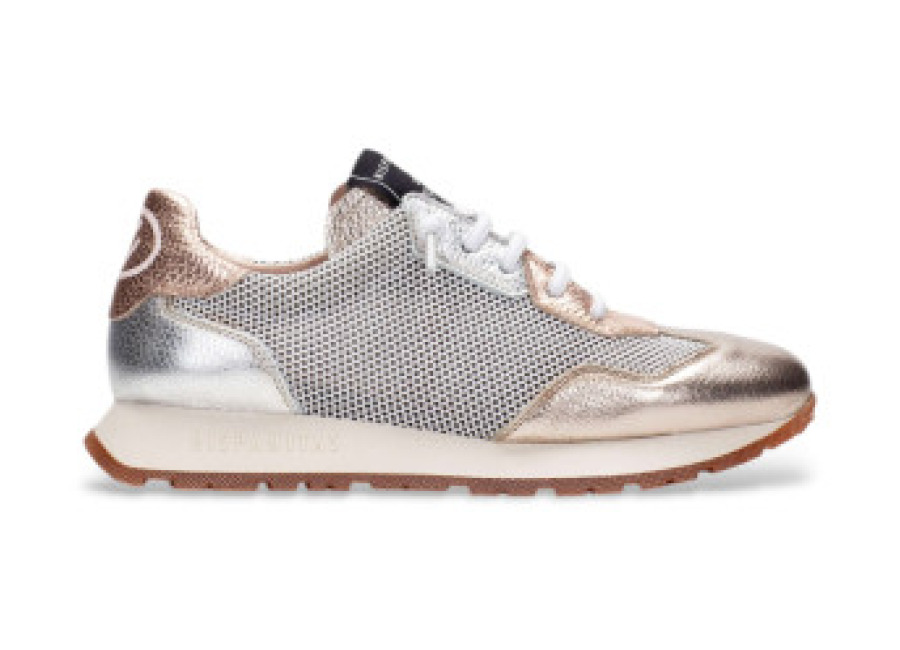 Hispanitas para mujer. Zapatillas Kansas dorado (36), Piel, 3 a 5cm, Cordones, Casua