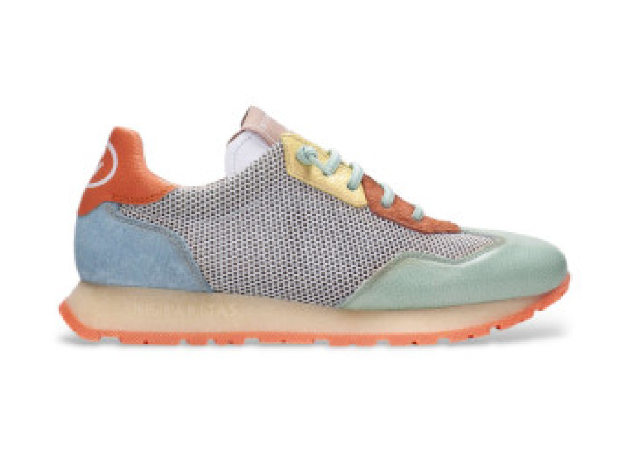 Hispanitas para mujer. Zapatillas Kansas verde (36), Piel, 3 a 5cm, Cordones, Casual, Multicolor