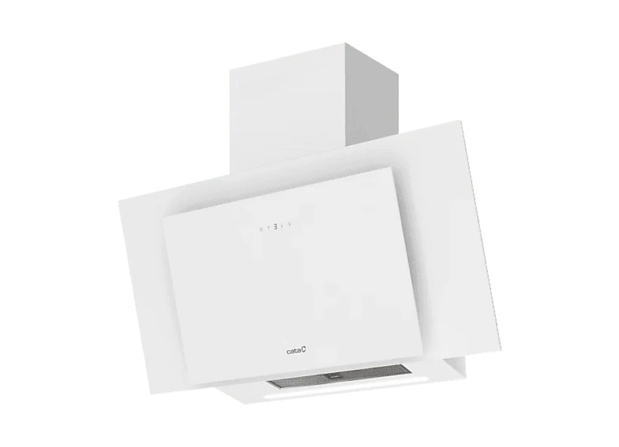 Cata Campana decorativa – Cata Thalassa PRO 900 GWH, 842 m³/h, Ancho 90 cm, 5 Niveles de Extracción + Turbo, Control Táctil con display digital, Blanc