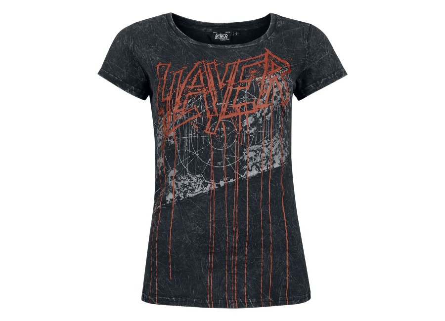 Slayer Camiseta de Slayer – EMP Signature Collection – S XXL – para Mujer – Gris oscuro