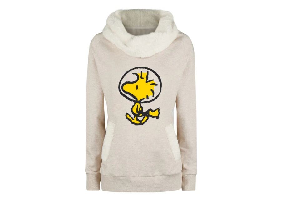 Peanuts Sudadera de Peanuts – Woodstock – S XXL – para Mujer – Beige