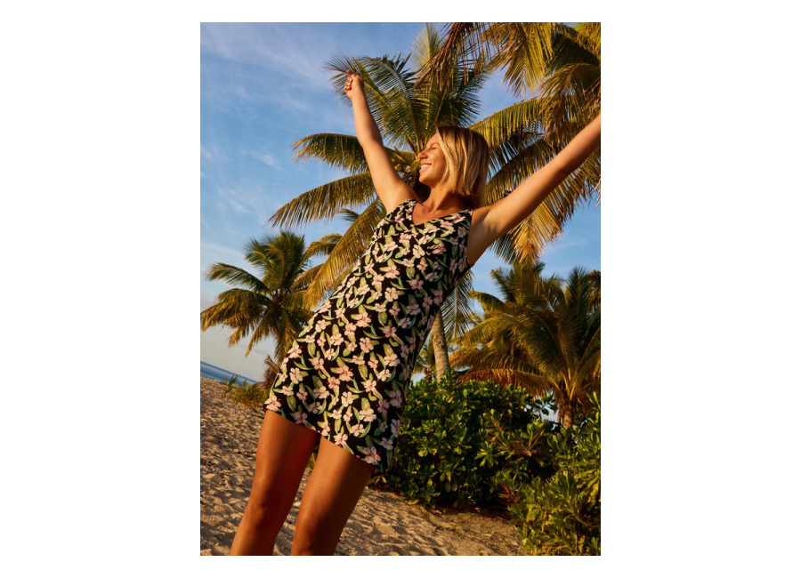 Roxy Free Spirits Mini – Vestido con cuello en V Negro Mujer