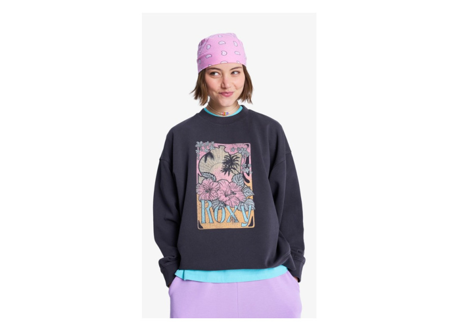 Roxy Lineup Terry – Sudadera Negro Mujer