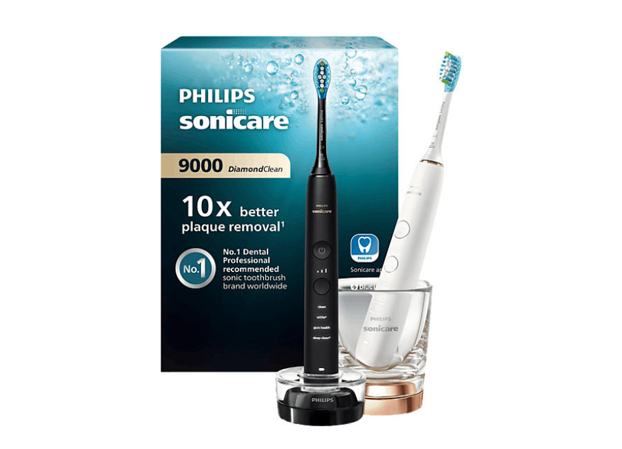 Philips Cepillo eléctrico – Philips DiamondClean 9000 /57, 2 unidades, App smartphone, Tecnología sónica, Sensor de presión, Temporizadores intuitivo