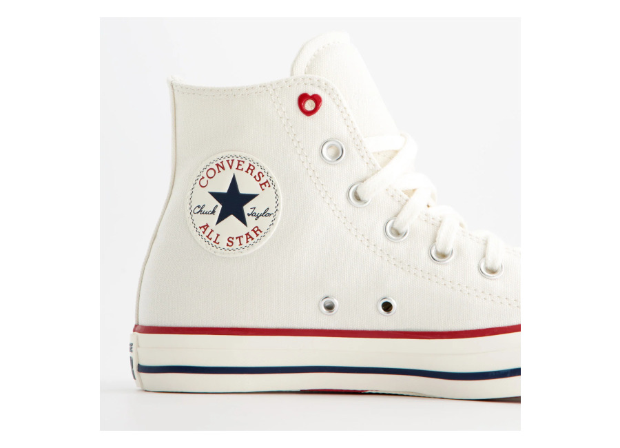 Converse Chuck Taylor All Star Valentines Day – Zapatillas blancas abotinadas, 37