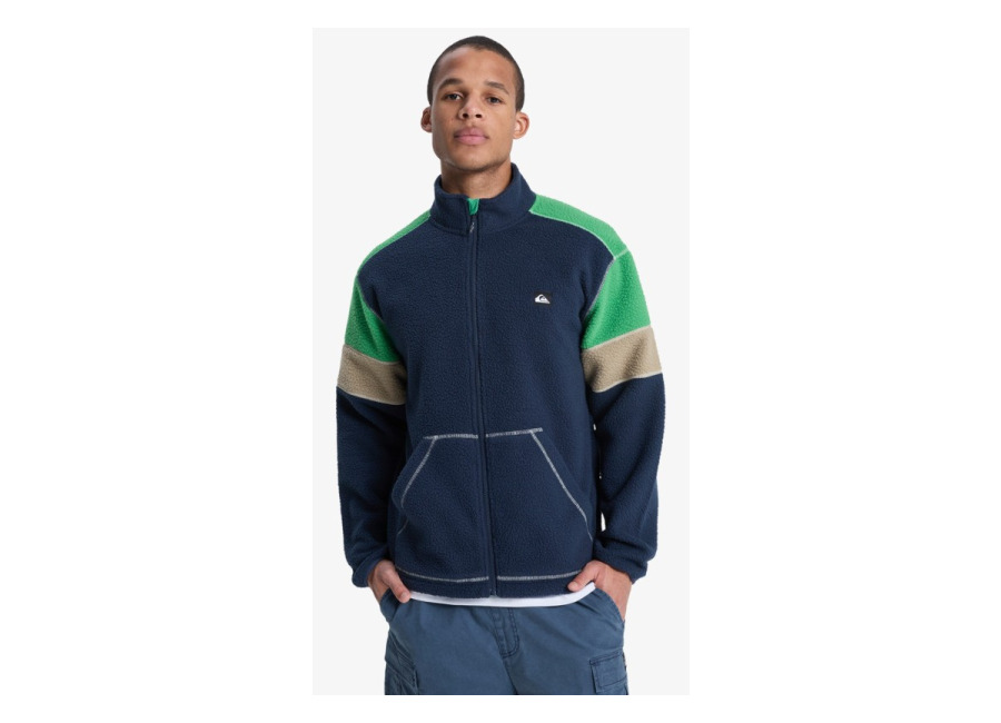 Quiksilver – Clean Coast Block – Polar con cremallera Verde Hombre