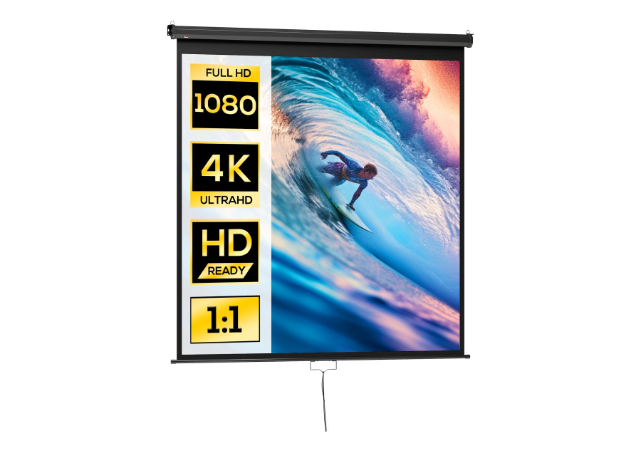 Pantalla de proyección de 99 pulgadas, proyector de vídeo, para cine en casa, 1: 4K HD…