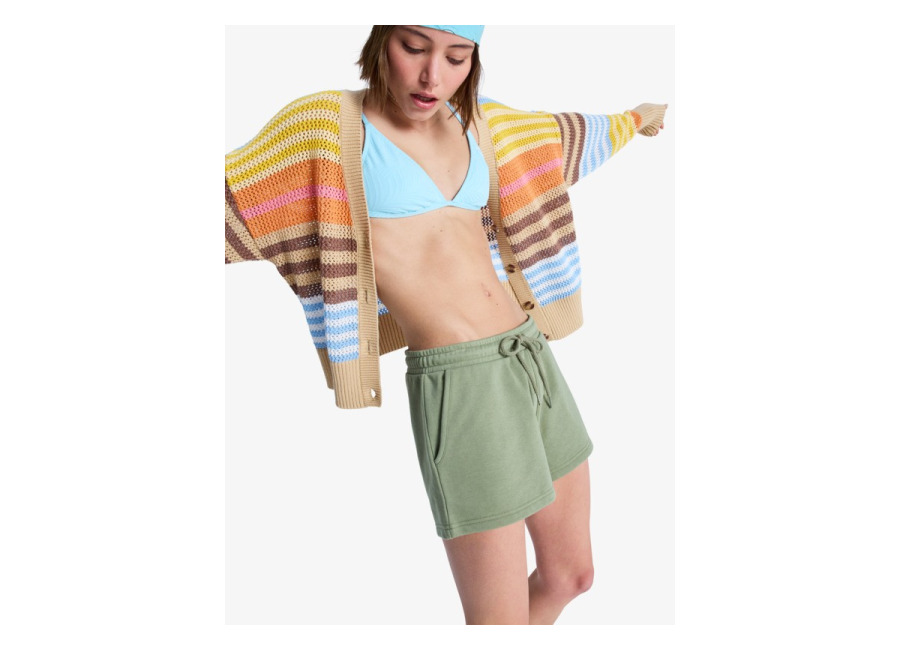Roxy Surf Stoked – Short con cintura elástica Verde Mujer
