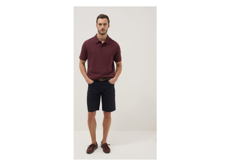 Ovs Bermuda Azul De Algodón Puro, Corte Regular, Hombre, Azul marino, Talla: 58