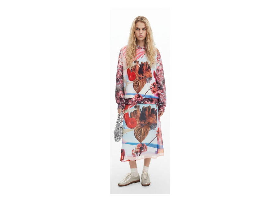 Desigual Sudadera estampada M. Christian Lacroix, Algodon